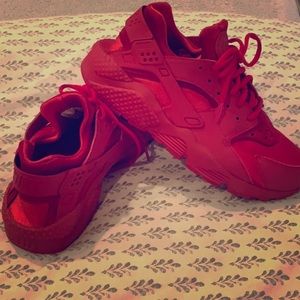 Red Nike Huaraches size 9.5